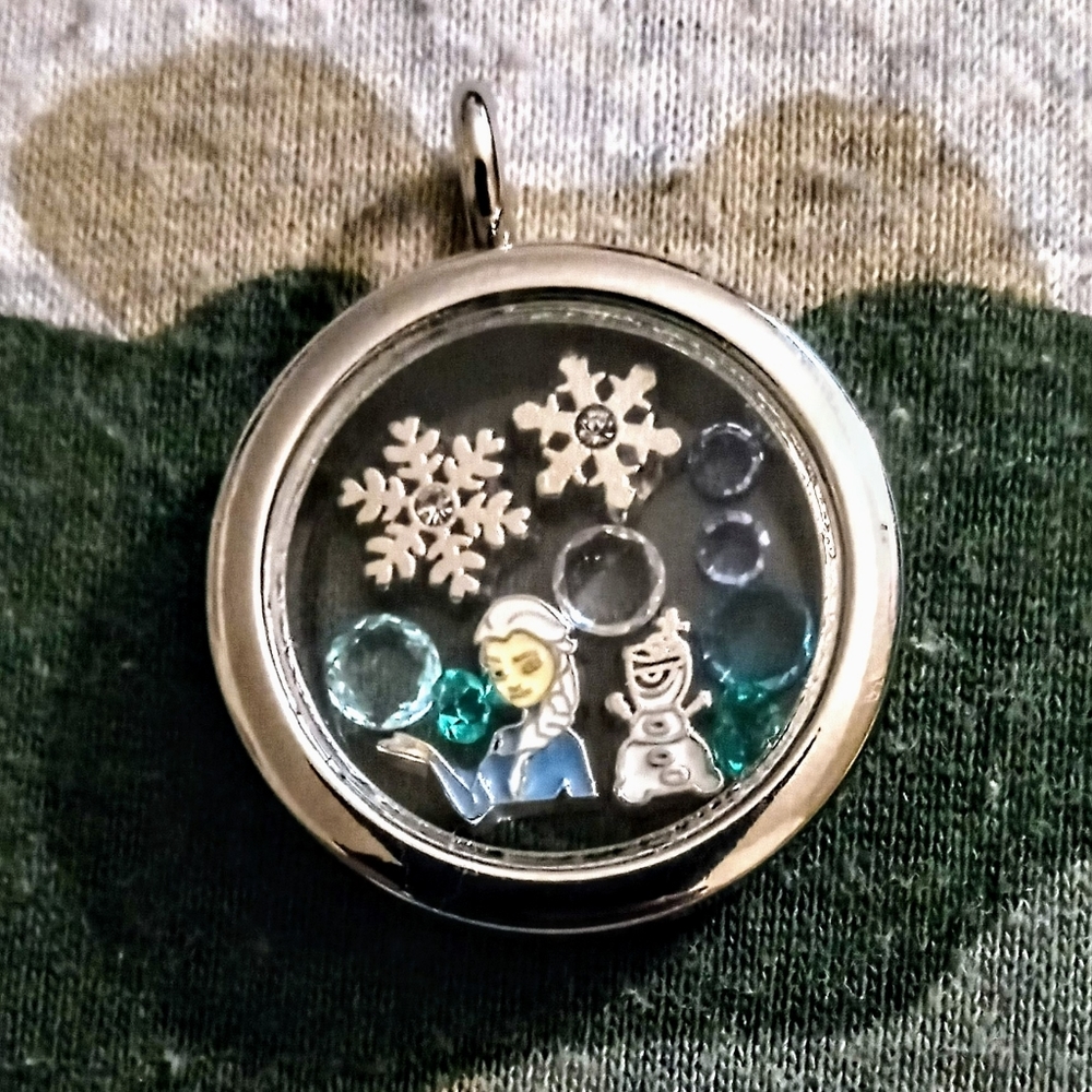 Hand-Made Floating Charm Lockets (Llet It Go Them… - image 1